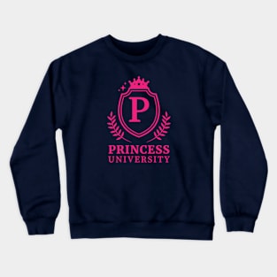 Princess University Pink Outline Crewneck Sweatshirt